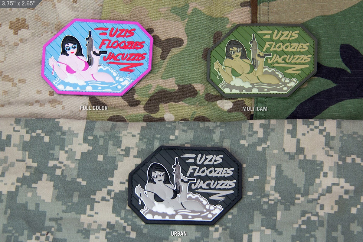 Uzis, Floozies, Jacuzzies (PVC) Patch