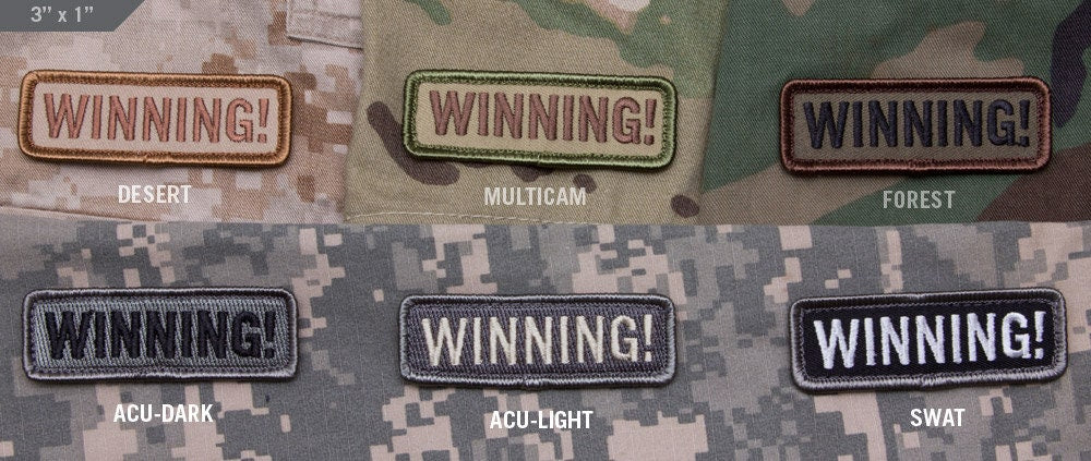 WINNING! - Embroidered Morale Patch