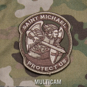 Saint Michael Protect Us Modern - Embroidered Morale Patch