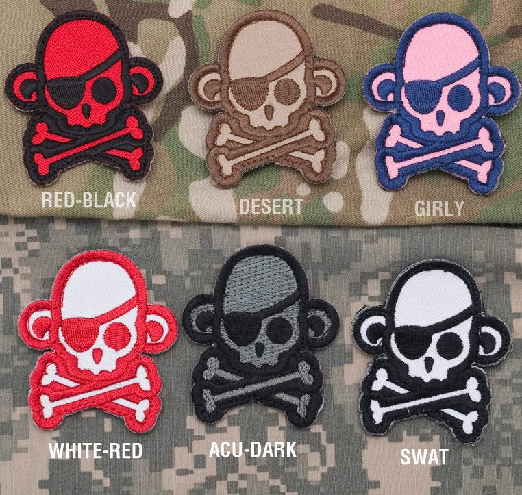 Monkey Skull - Embroidered Morale Patch