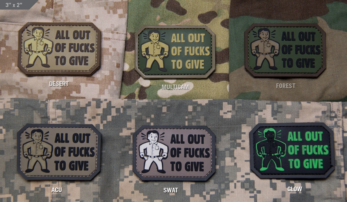 All Out of Fucks - (PVC) Morale Patch