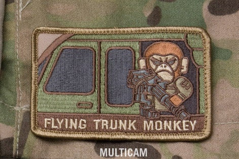 Flying Trunk Monkey - Embroidered Morale Patch