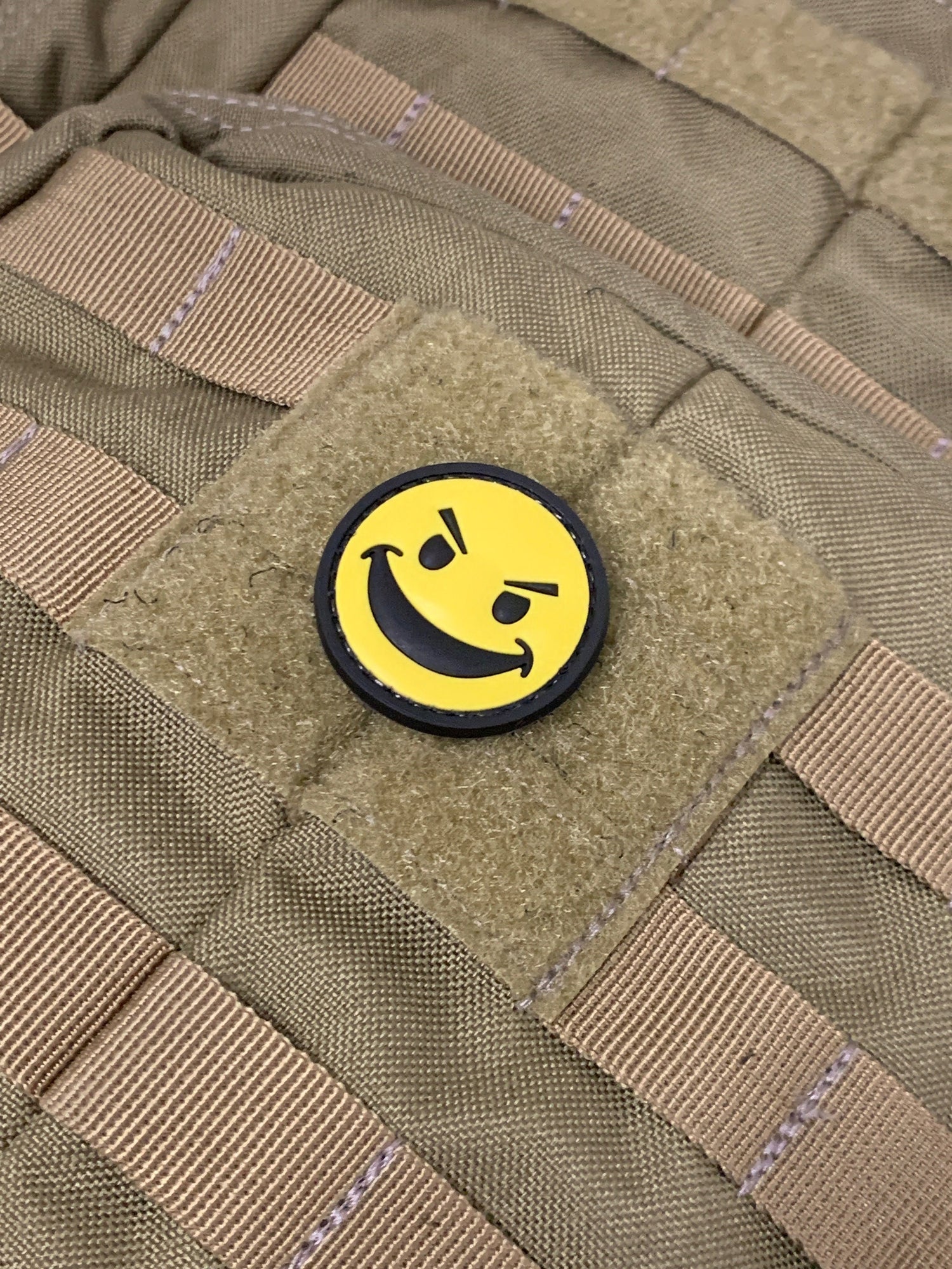 Angry Smiley Face - (PVC) Morale Patch