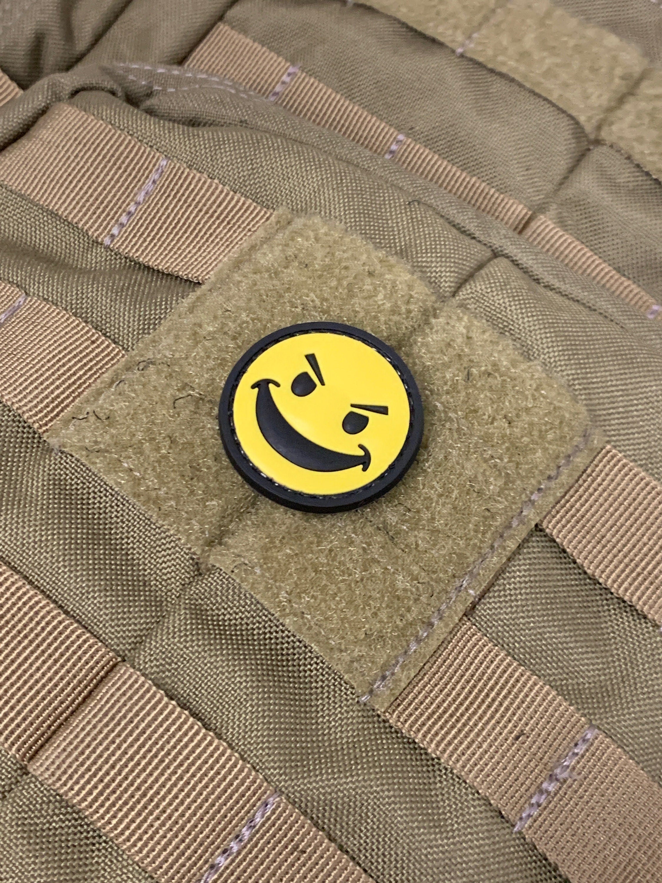 Angry Smiley Face - (PVC) Morale Patch