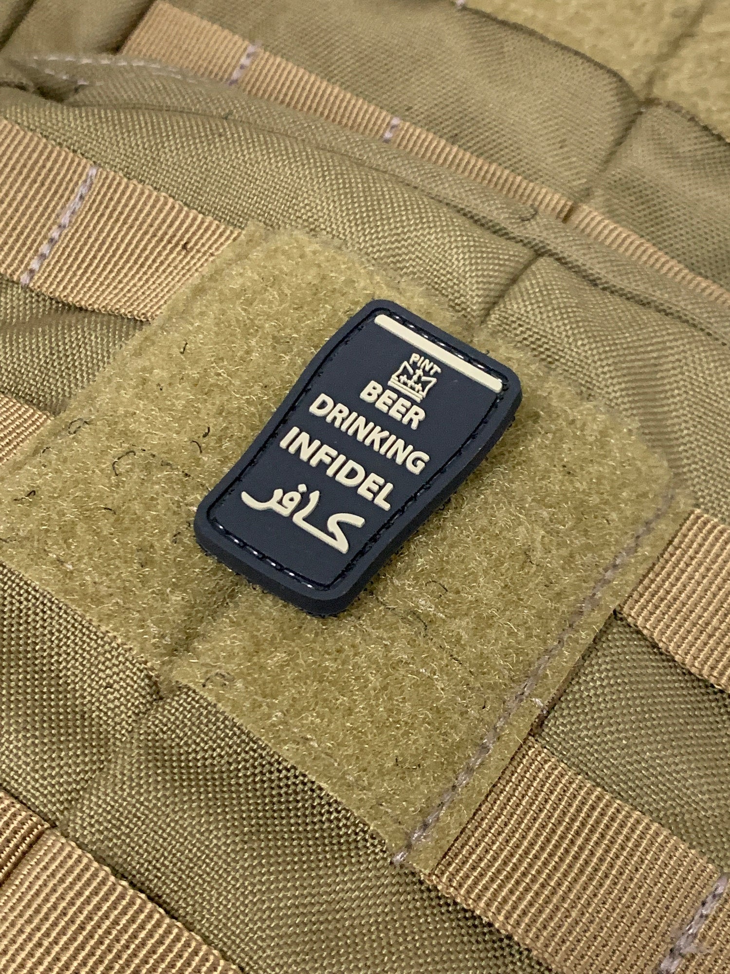 Beer Drinking Infidel PVC Morale Patch