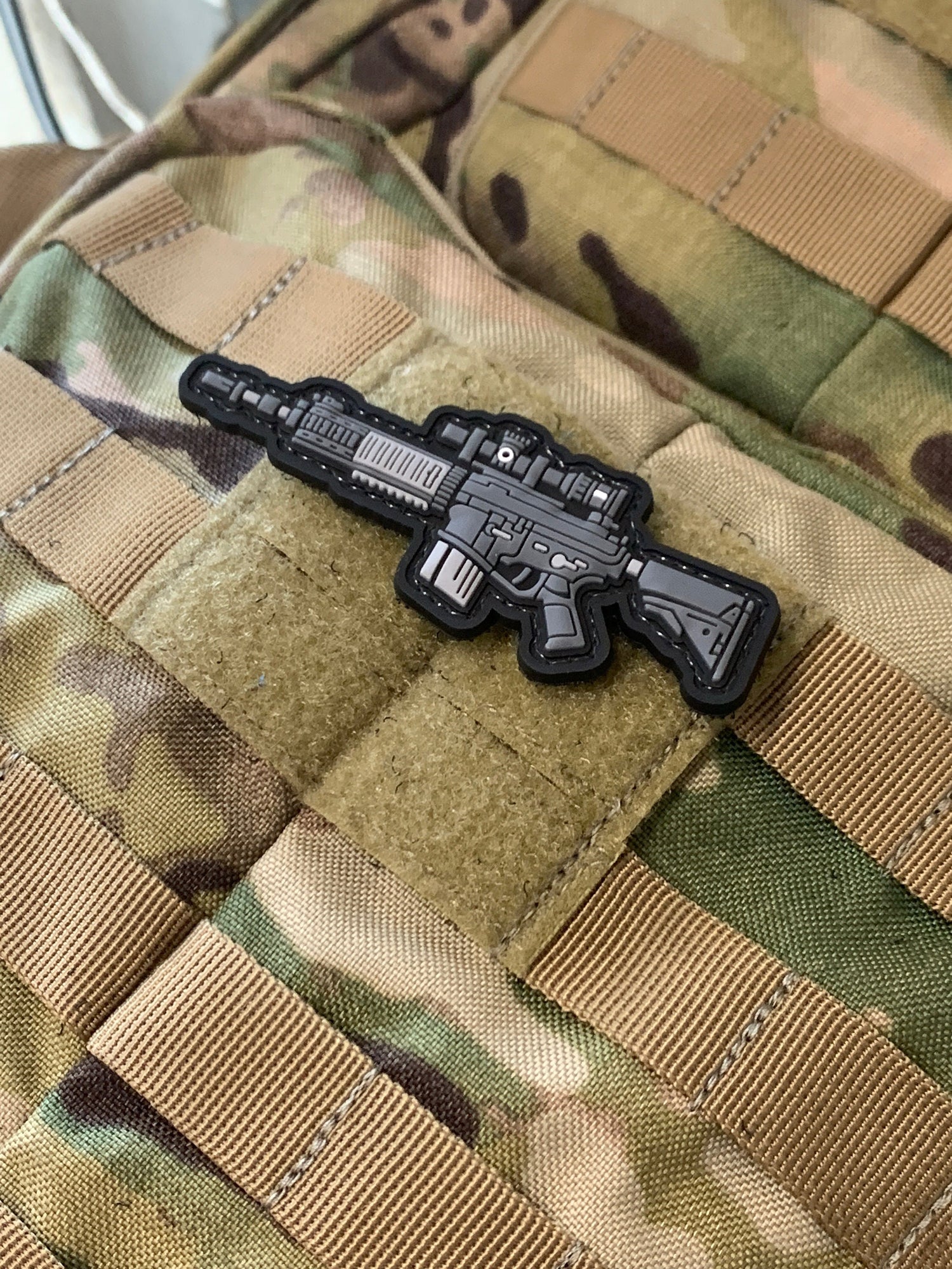 Mini Gun Series (PVC) Morale Patch: SR25K / Black