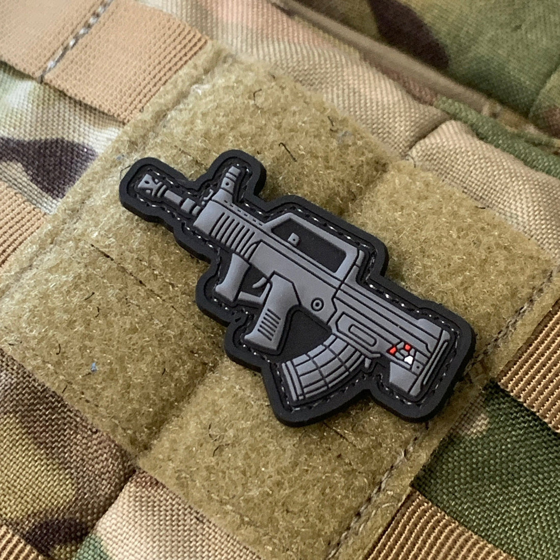 Mini Gun Series PVC Morale Patch: Type 97 / Black