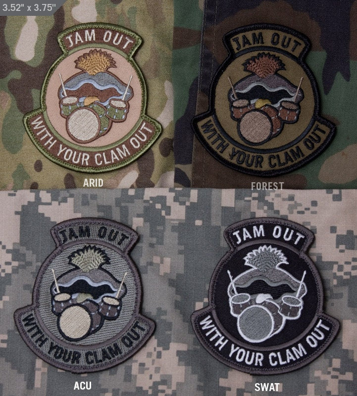 Jam Out With Your Clam Out - Embroidered Morale Patch