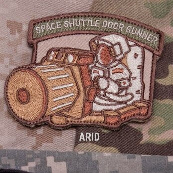 Space Shuttle Door Gunner - Embroidered Morale Patch