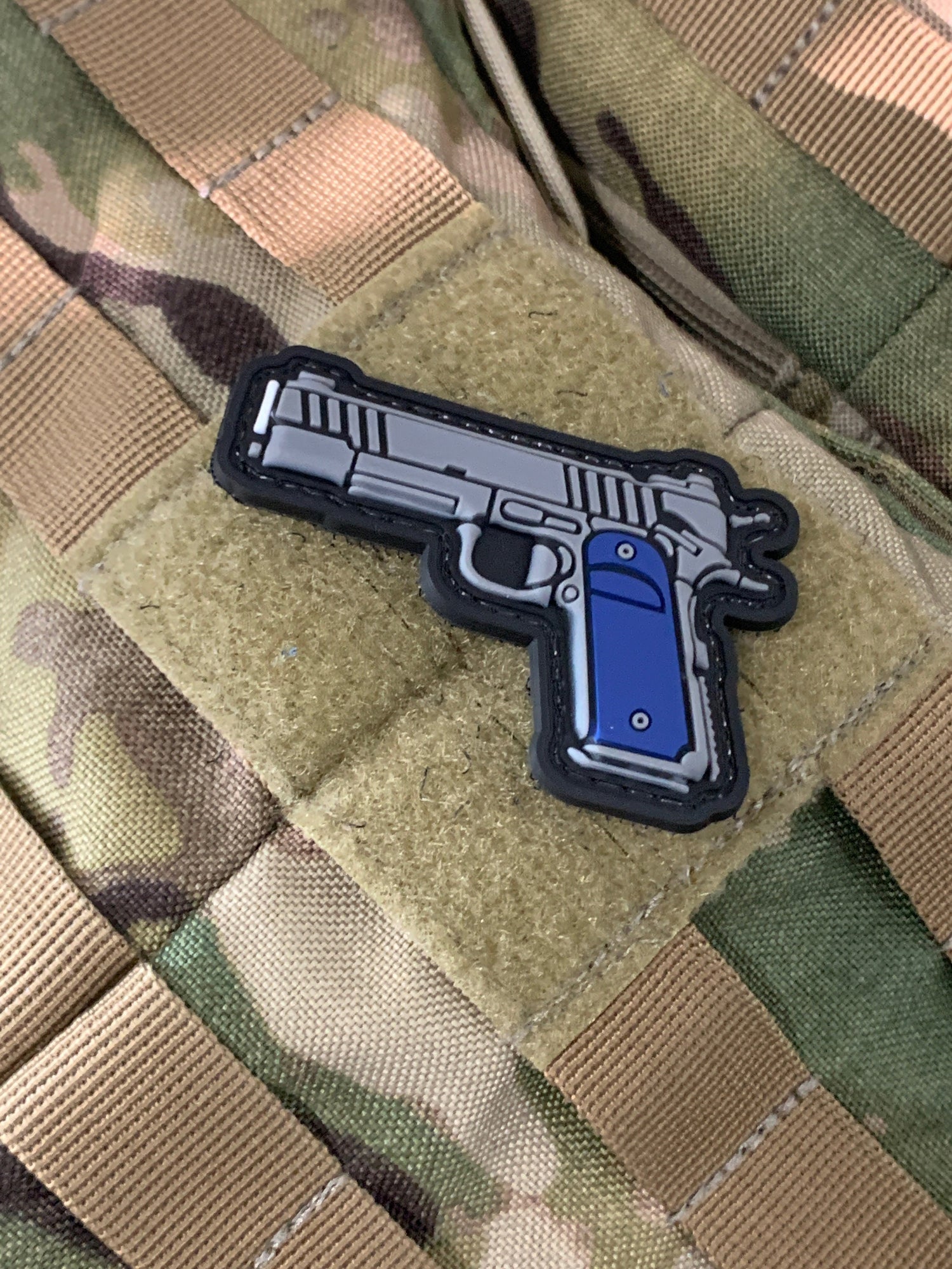 Mini Gun Series (PVC) Morale Patch: 1911/Blue