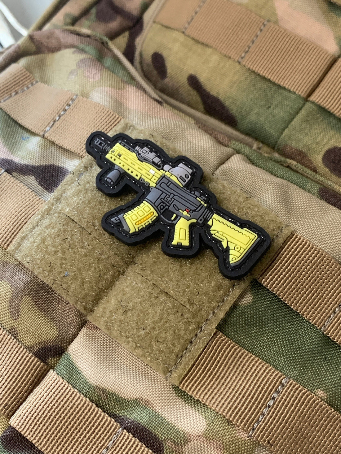 Mini Gun Series PVC Morale Patch: M4 SBR / Tan