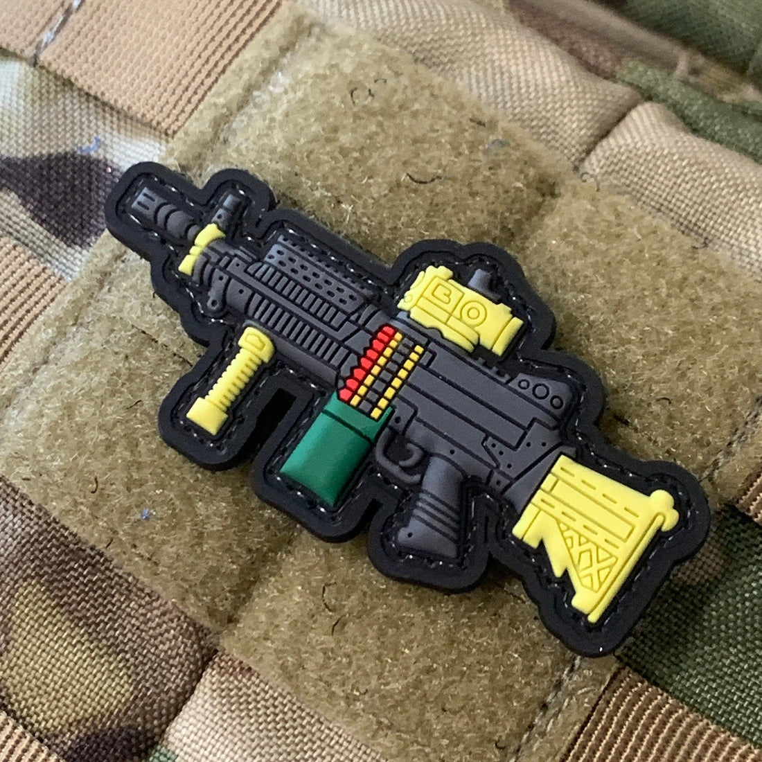 Mini Gun Series (PVC) Morale Patch: MK46 / Black