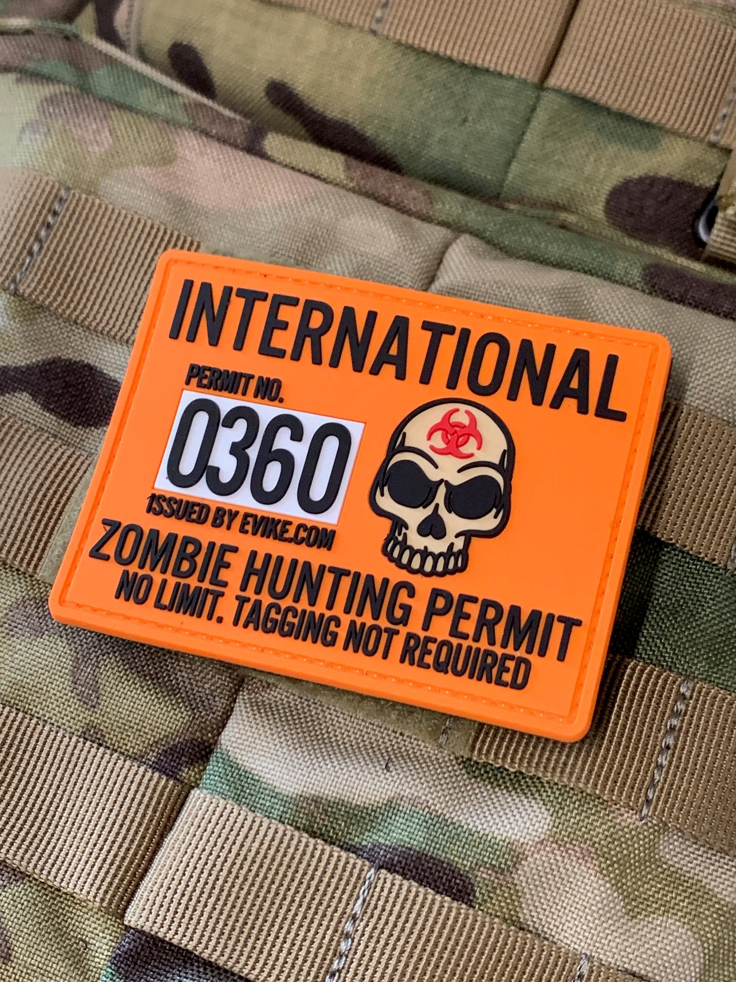 Zombie Hunting Permit - (PVC) Morale Patch