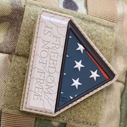 Freedom Is Not Free Folded Flag - (PVC) Morale Patch