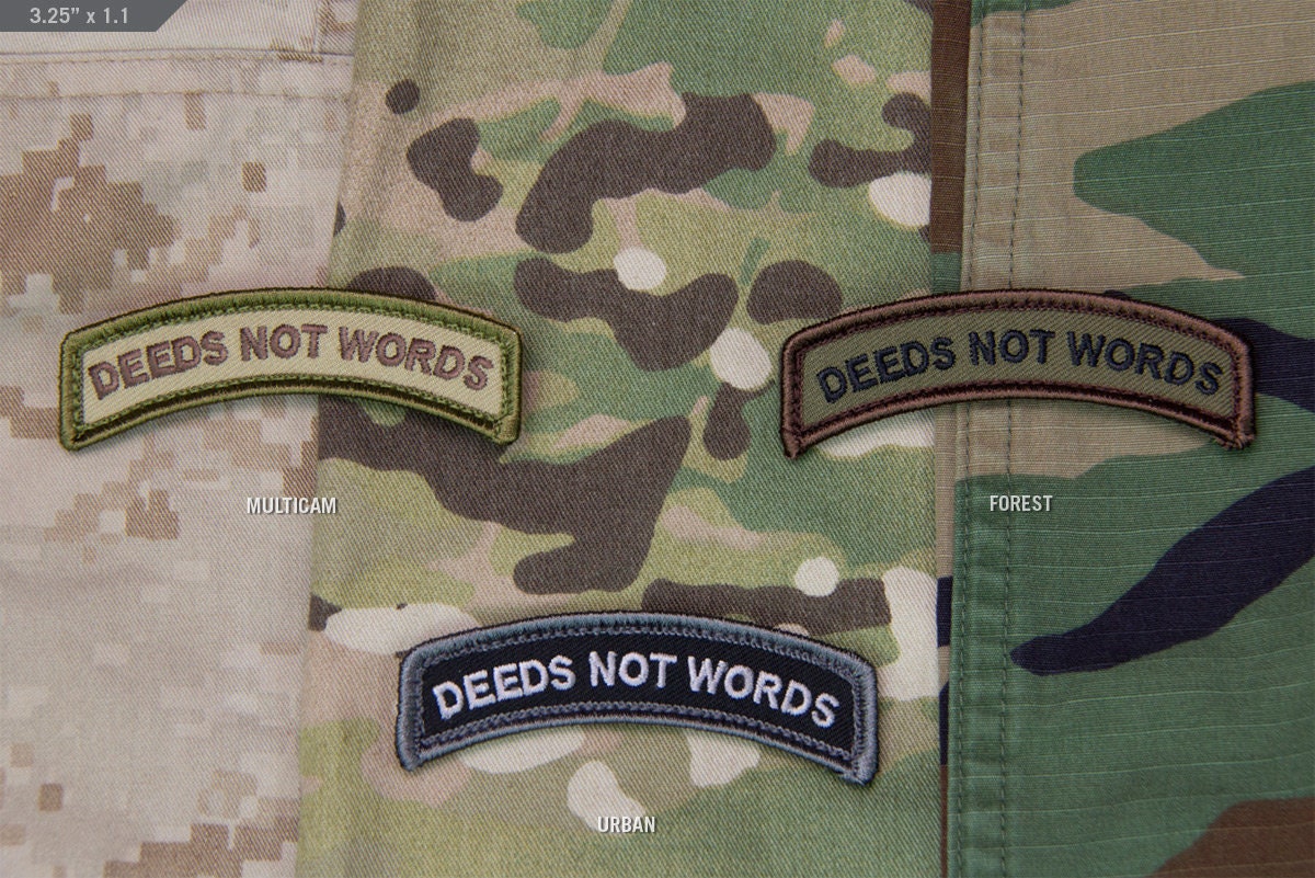 Deeds Not Words - Embroidered Morale Patch