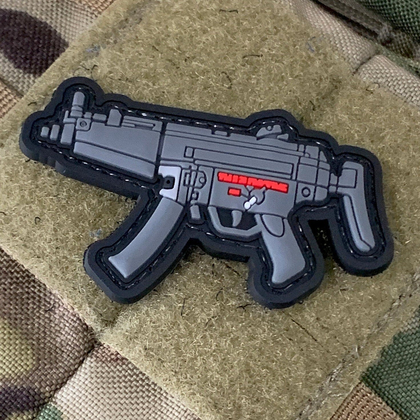 Mini Gun Series (PVC) Morale Patch: H&amp;K MP5/Black