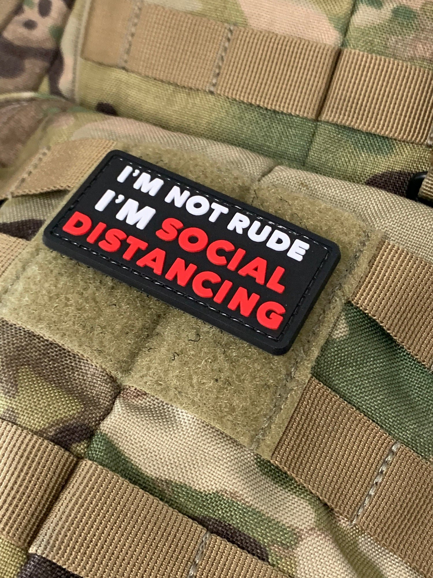 Covid-19 &quot;Social Distancing&quot; PVC Morale Patch