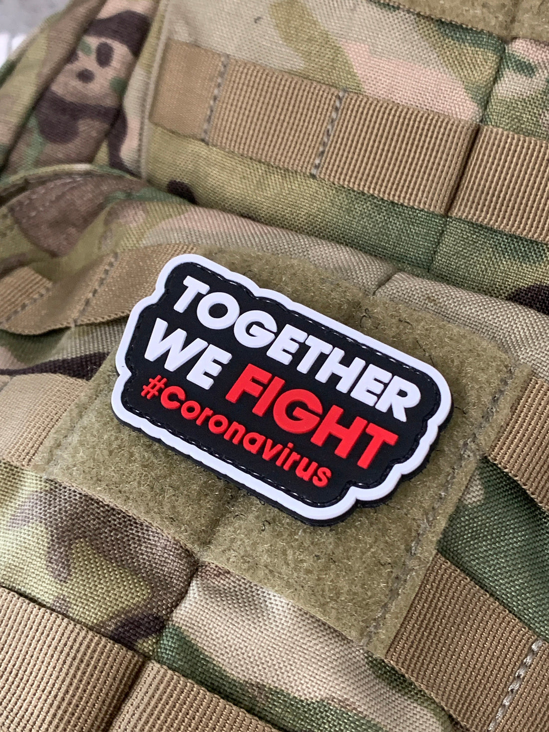 Covid-19 &quot;Together We Fight&quot; PVC Morale Patch