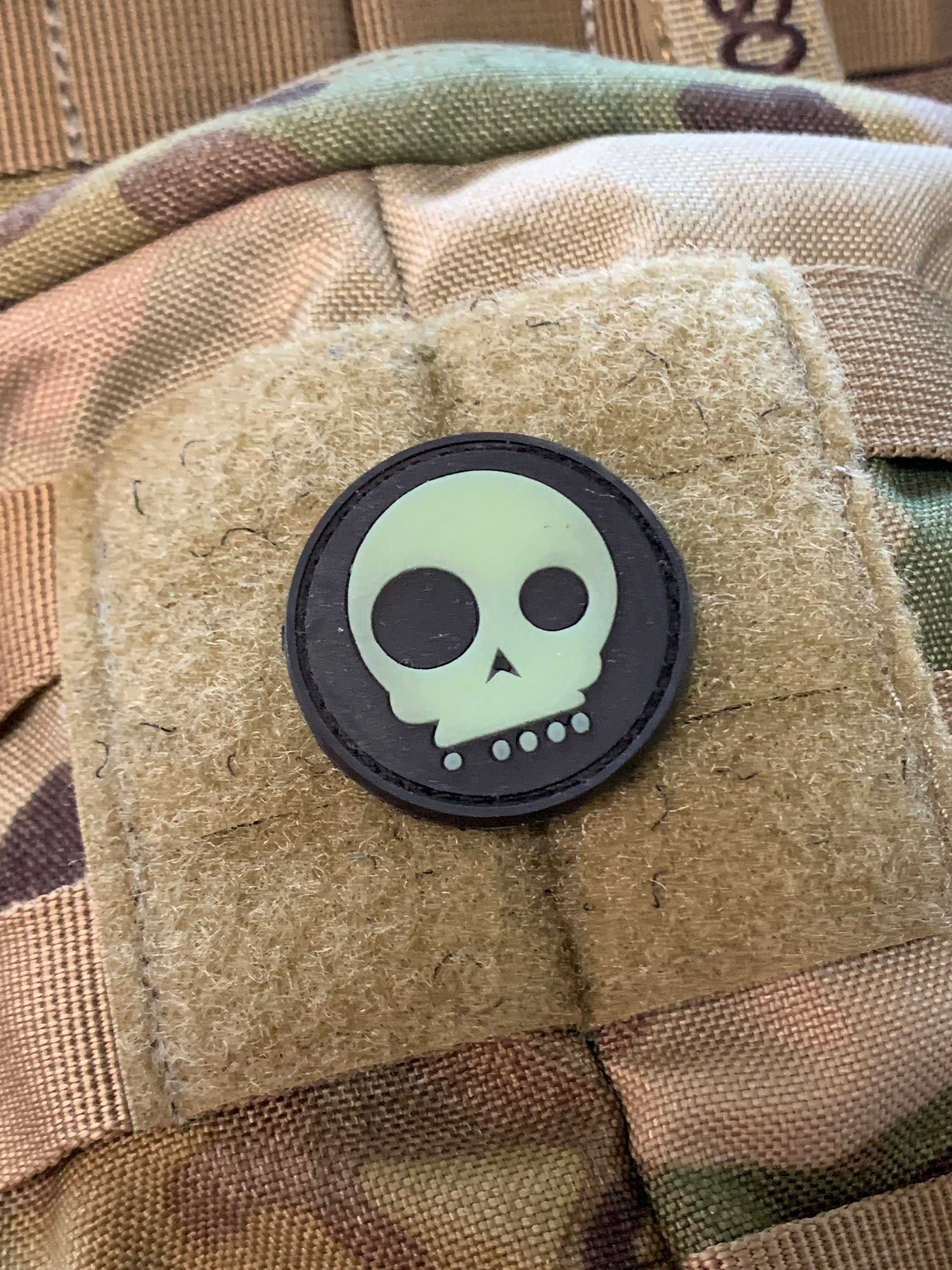 Funny Skull (PVC) Glow in the Dark Patch