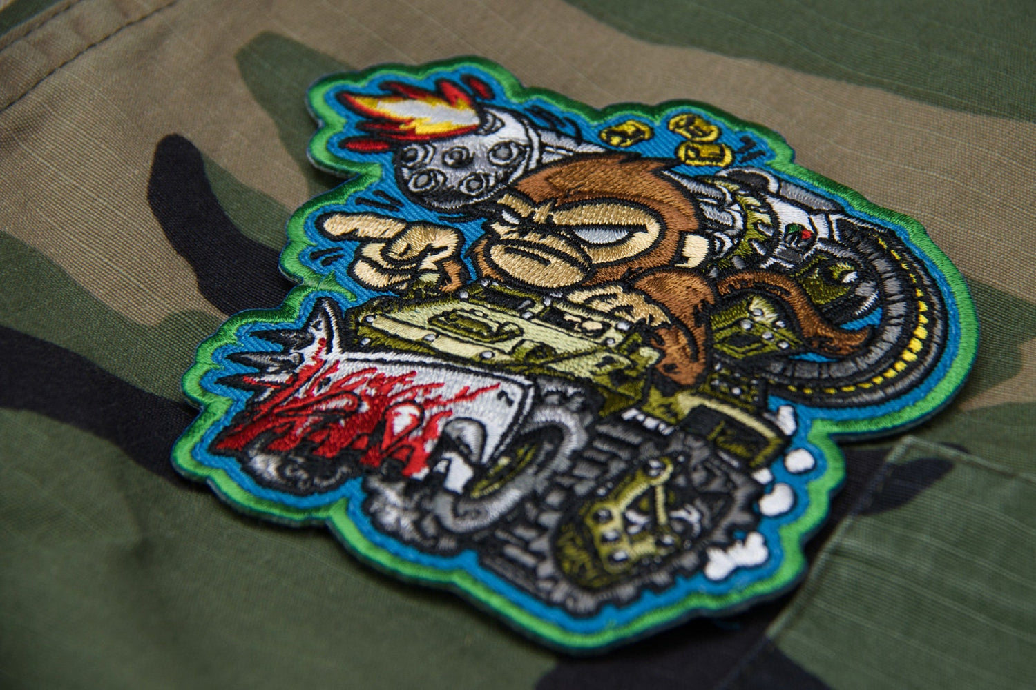 Monkey War Machine - Embroidered Morale Patch