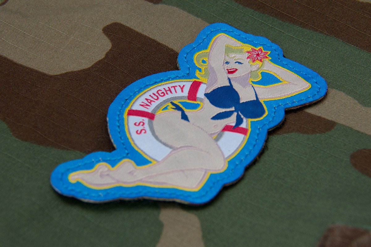 SS Naughty PinUp - Embroidered Morale Patch