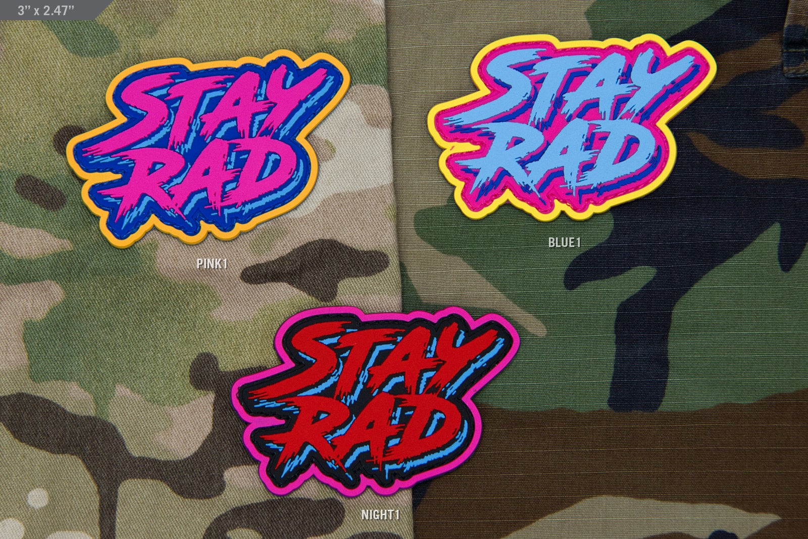 Stay Rad Text - (PVC) Morale Patch