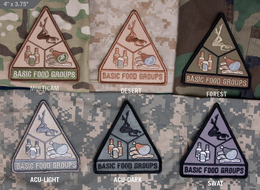 Basic Food Groups - Embroidered Morale Patch