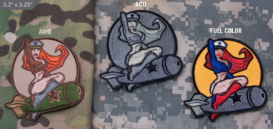 Pinup Bombshell Girl - Embroidered Morale Patch