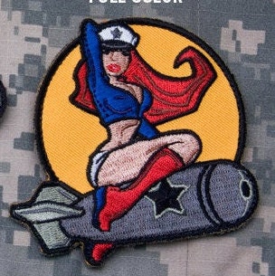 Pinup Bombshell Girl - Embroidered Morale Patch