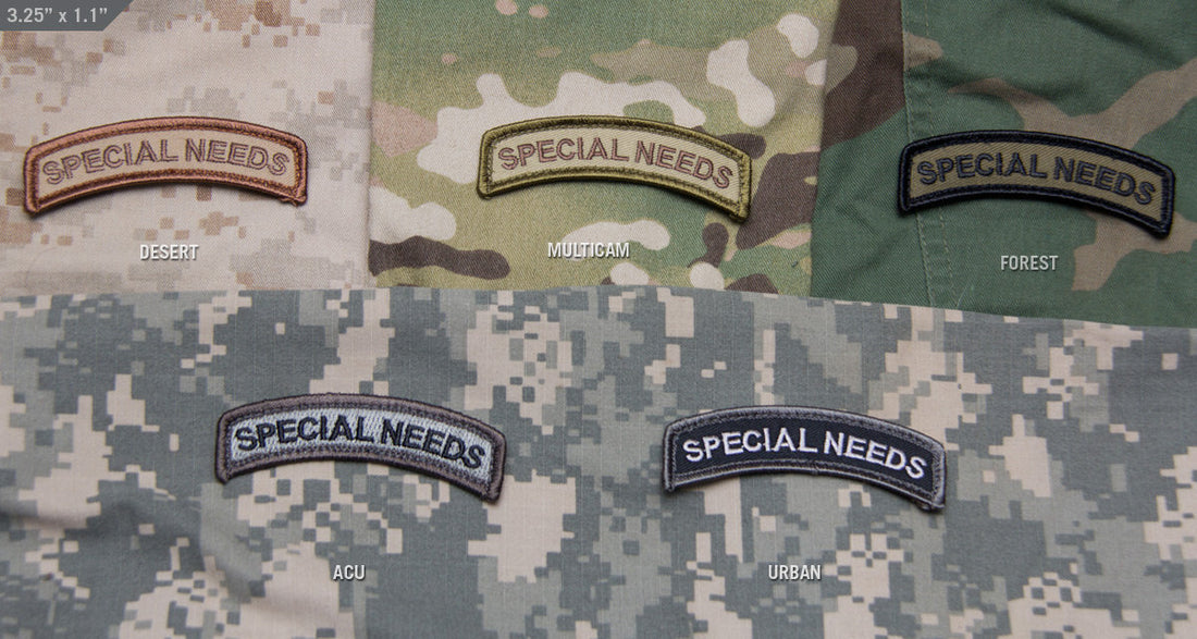 Special Needs Tab - Embroidered Morale Patch