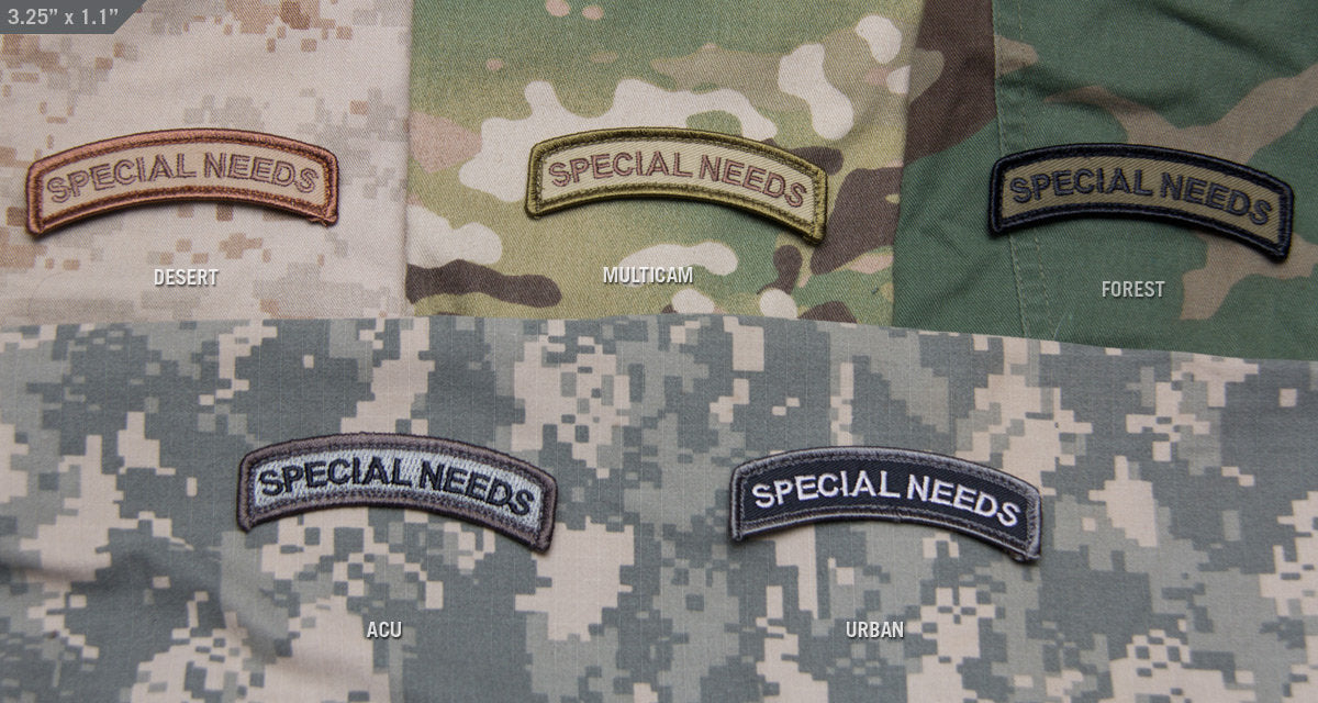 Special Needs Tab - Embroidered Morale Patch