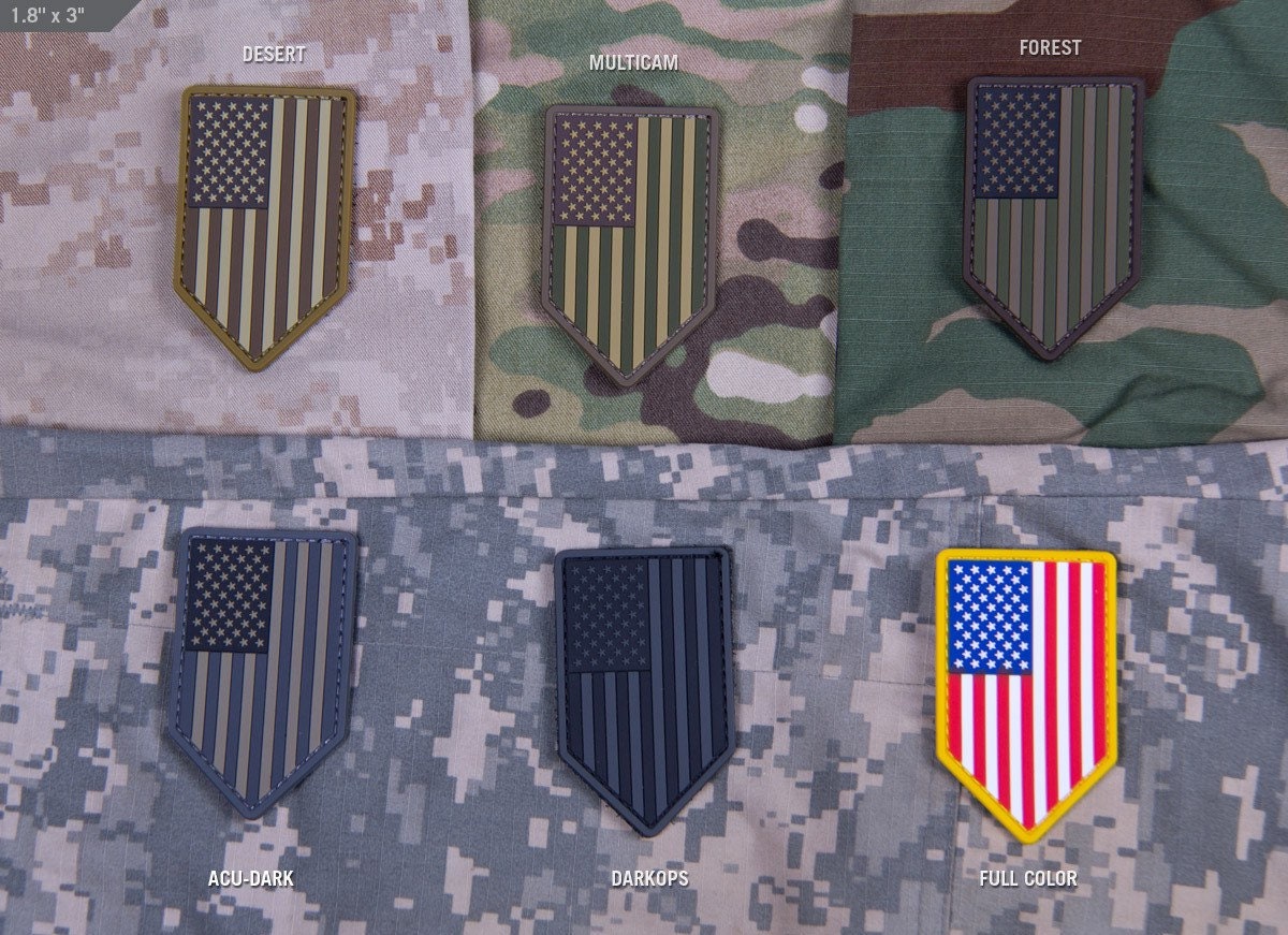 American Flag Vertical - (PVC) Morale Patch