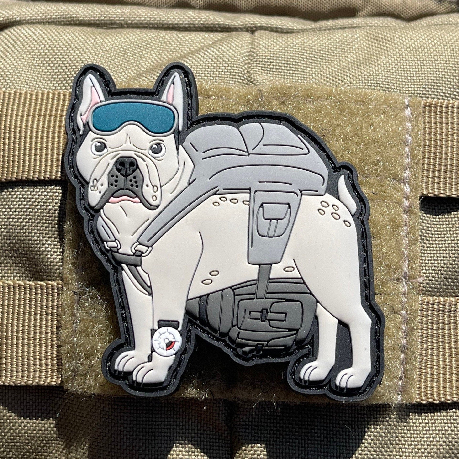 Frenchie Paratrooper French Bulldog - (PVC) Morale Patch