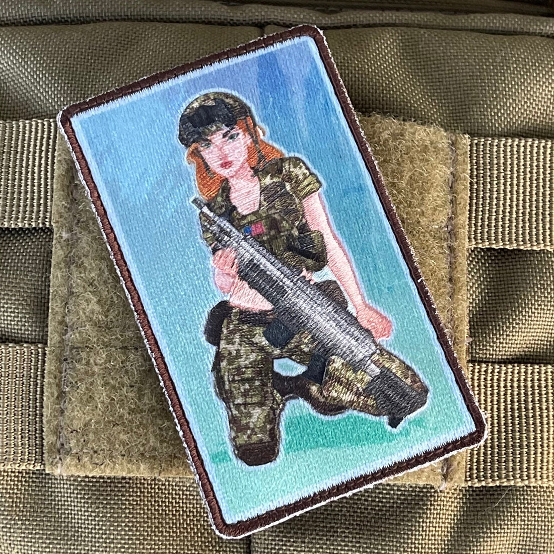 Army Ranger Pinup Girl Embroidered Morale Patch