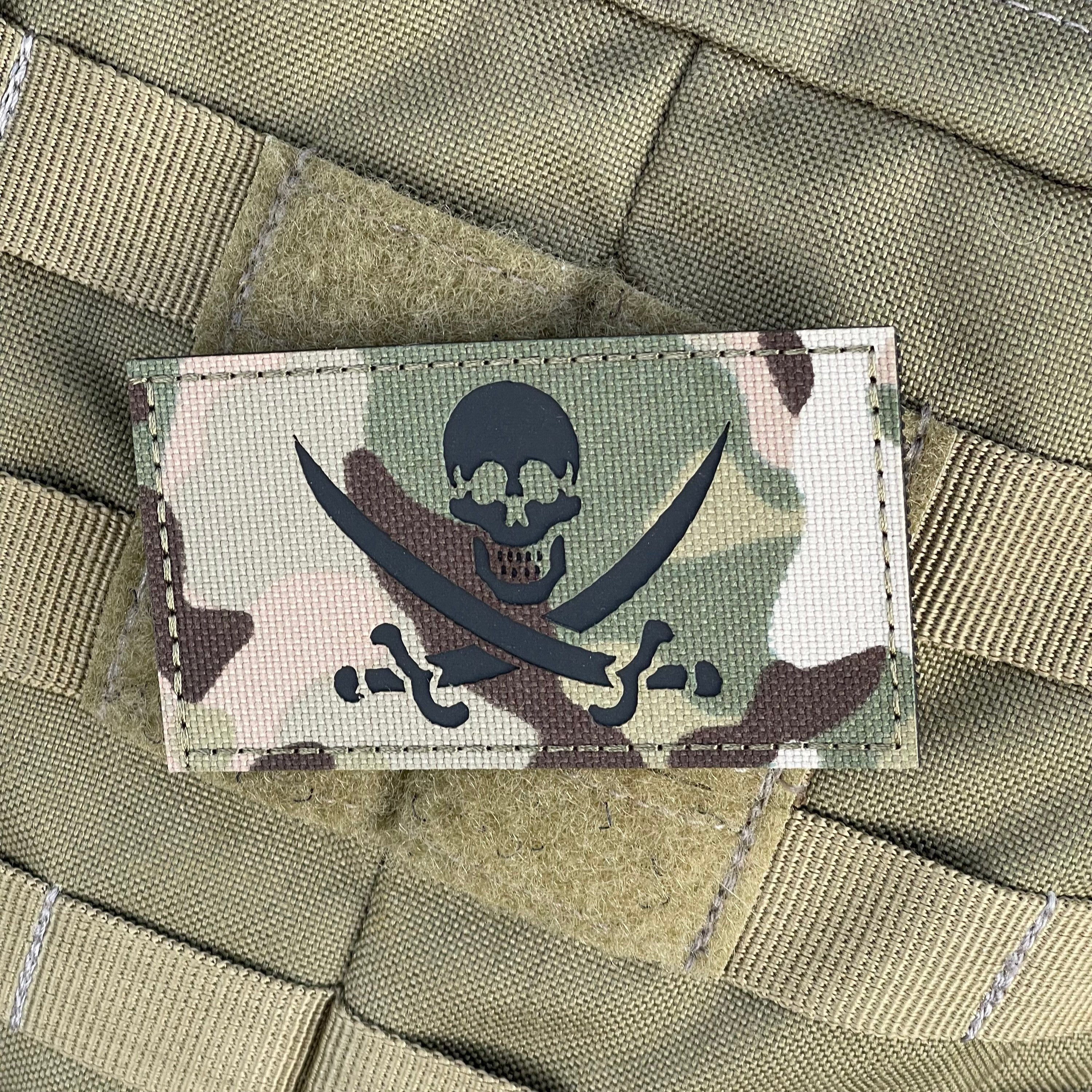 Calico Jack Flag (Multicam) - Reflective Laser Cut Morale Patch