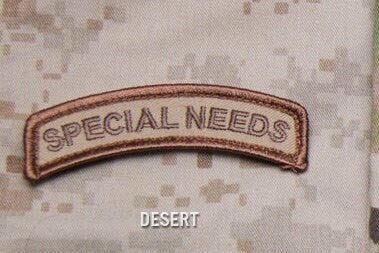 Special Needs Tab - Embroidered Morale Patch