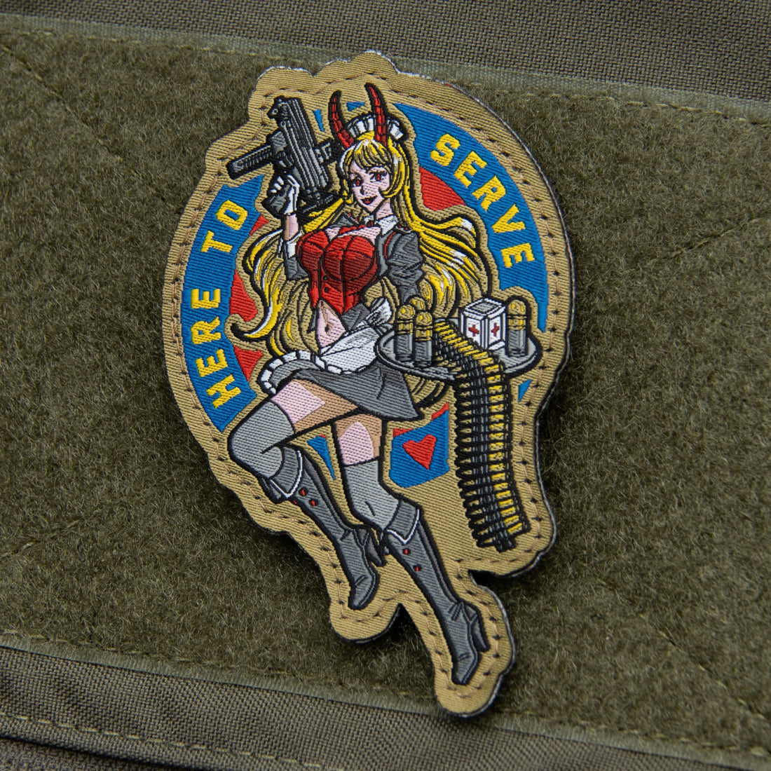 Here To Serve - Embroidered Morale Patch