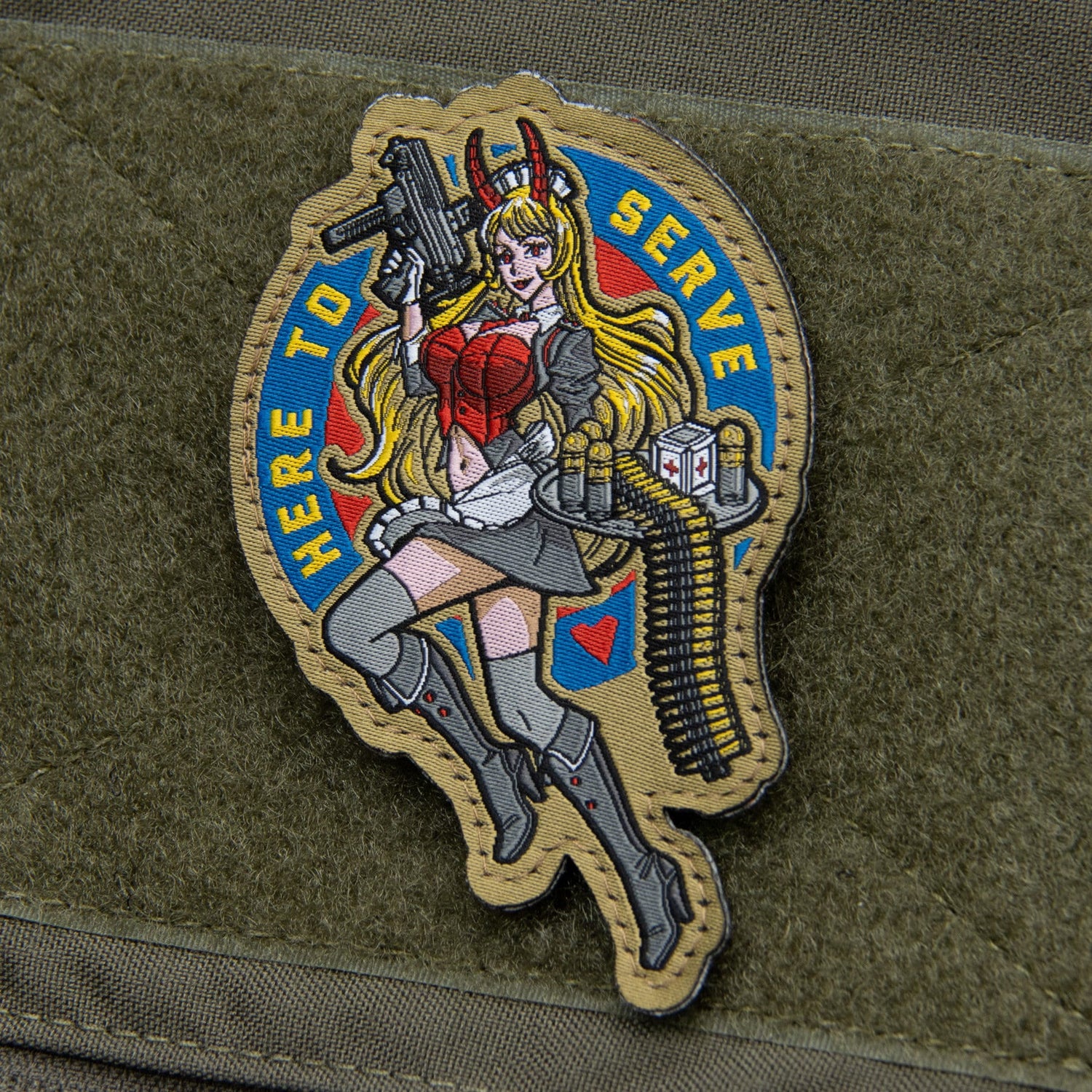 Here To Serve - Embroidered Morale Patch