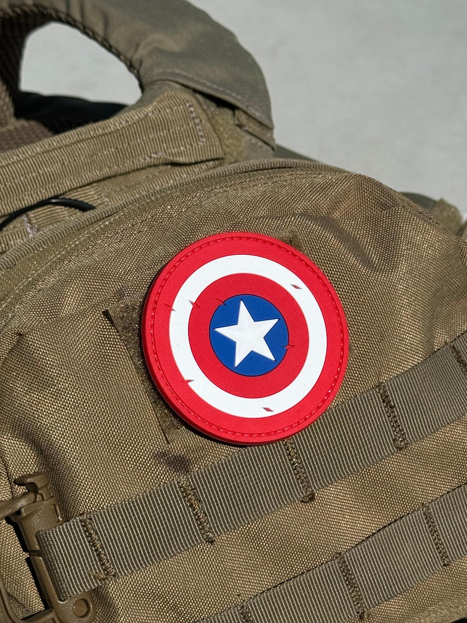 Damaged Shield of Captain America (PVC) Morale Patch