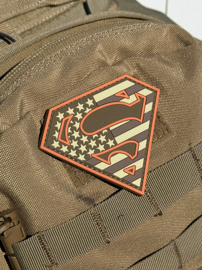 Superman Shield US Flag (PVC) Morale Patch