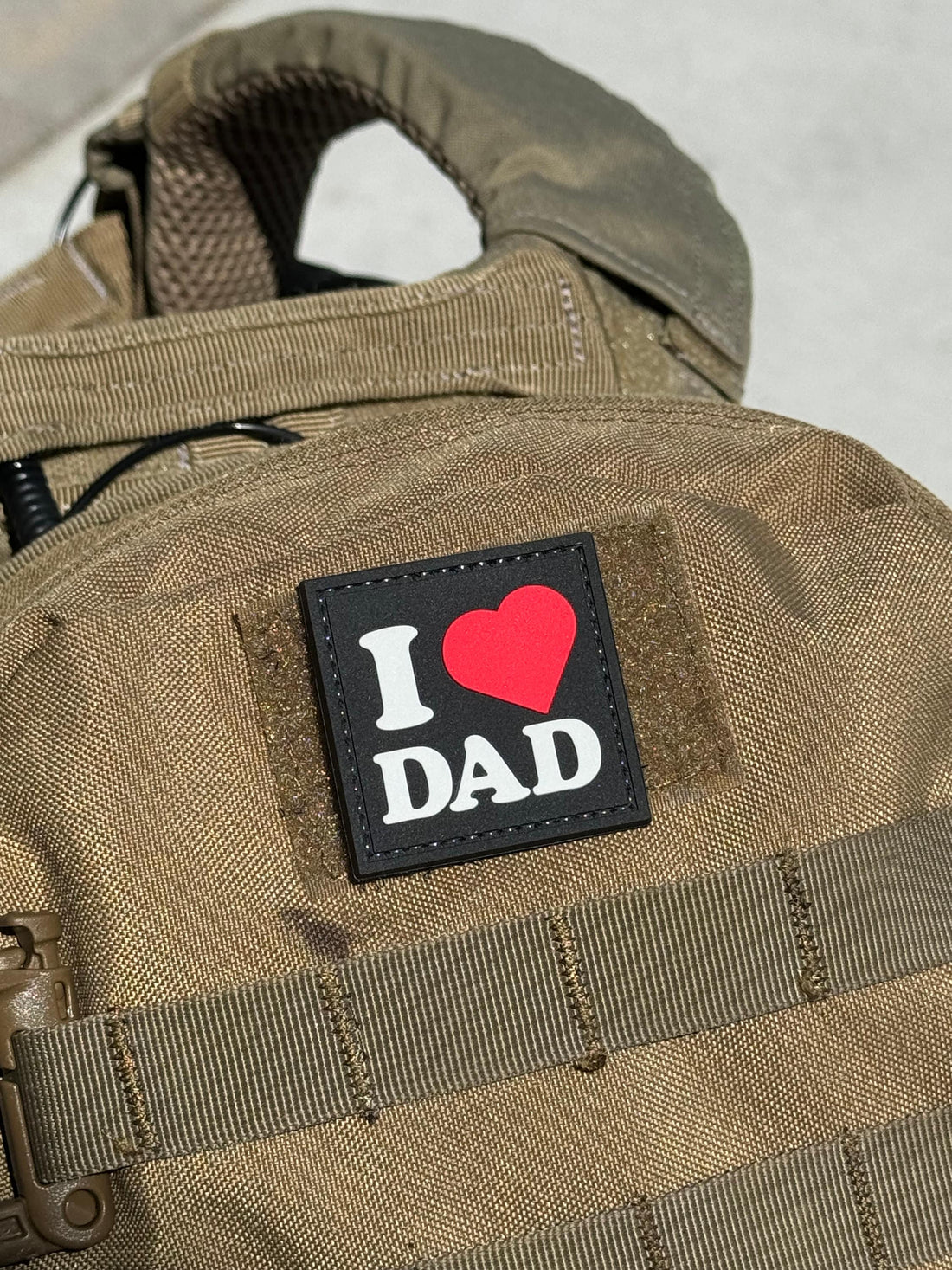 I Love Dad (PVC) Morale Patch