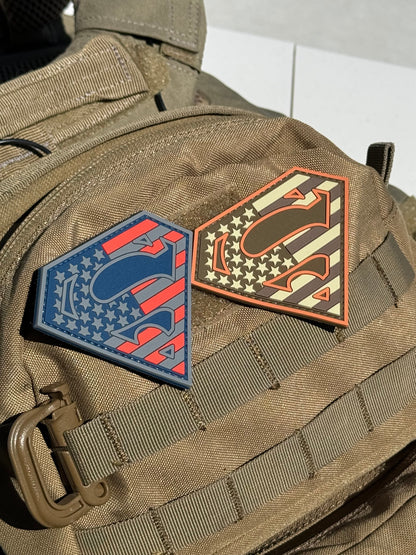 Superman Shield US Flag (PVC) Morale Patch