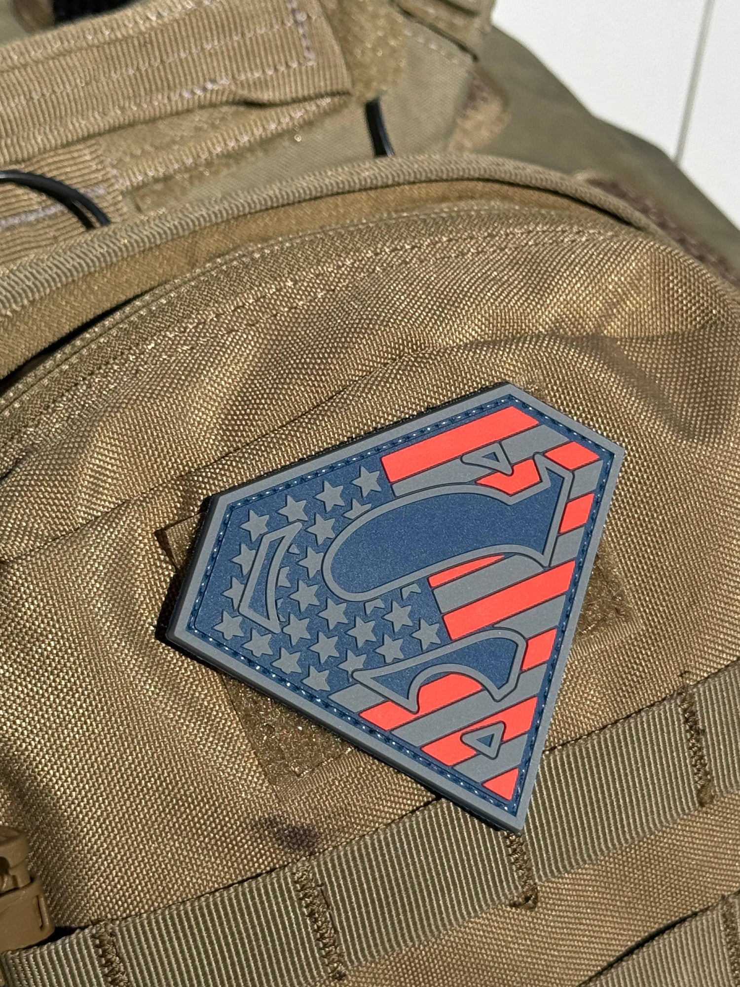 Superman Shield US Flag (PVC) Morale Patch