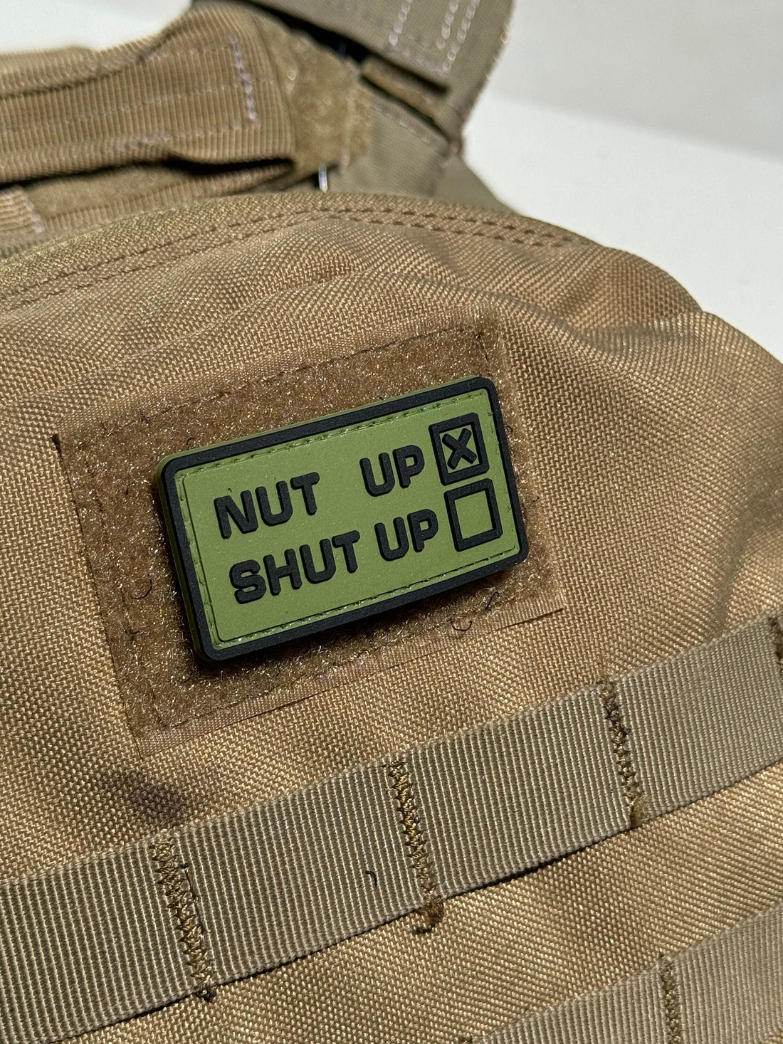 Nut Up or Shut Up!!! (PVC) Morale Patch