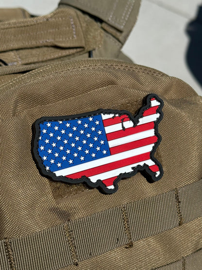 United States Map Flag (PVC) Morale Patch