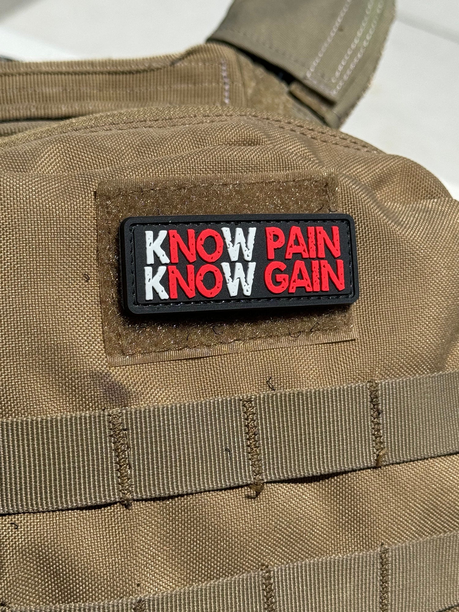 Know Pain Know Gain (PVC) Morale Patch