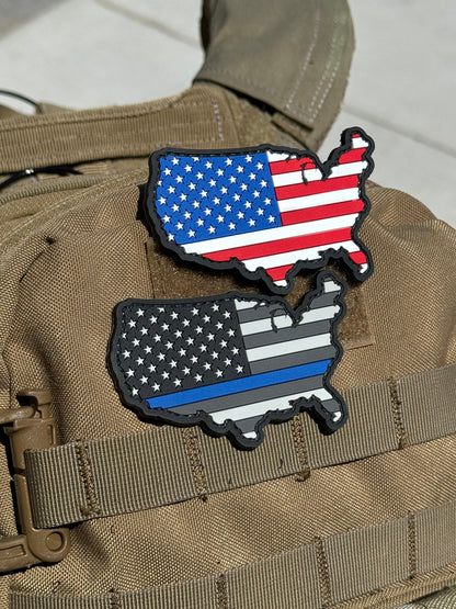 United States Map Flag (PVC) Morale Patch